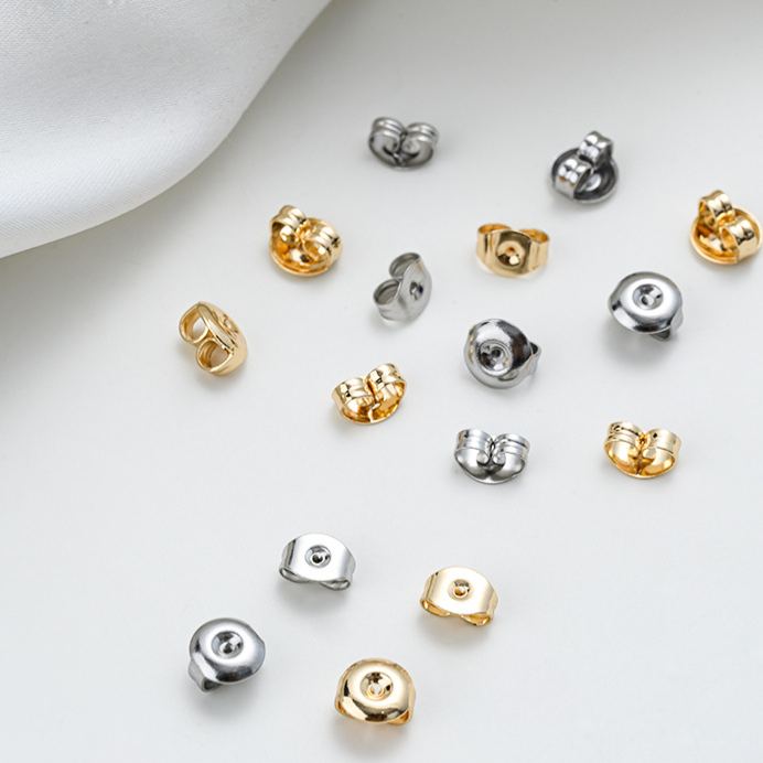 Titanium Steel Butterfly Earring Backs Hypoallergenic 5Pairs 