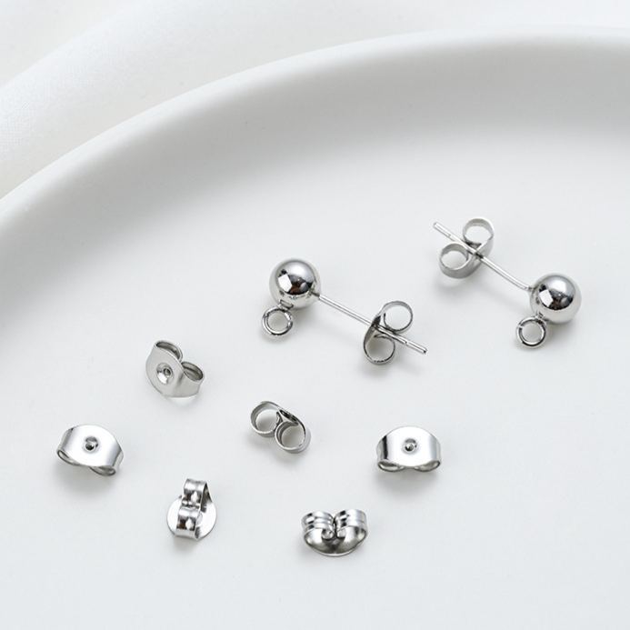 Titanium Steel Butterfly Earring Backs Hypoallergenic 5Pairs 