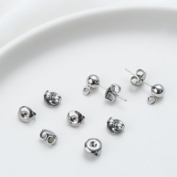 Titanium Steel Butterfly Earring Backs Hypoallergenic 5Pairs 