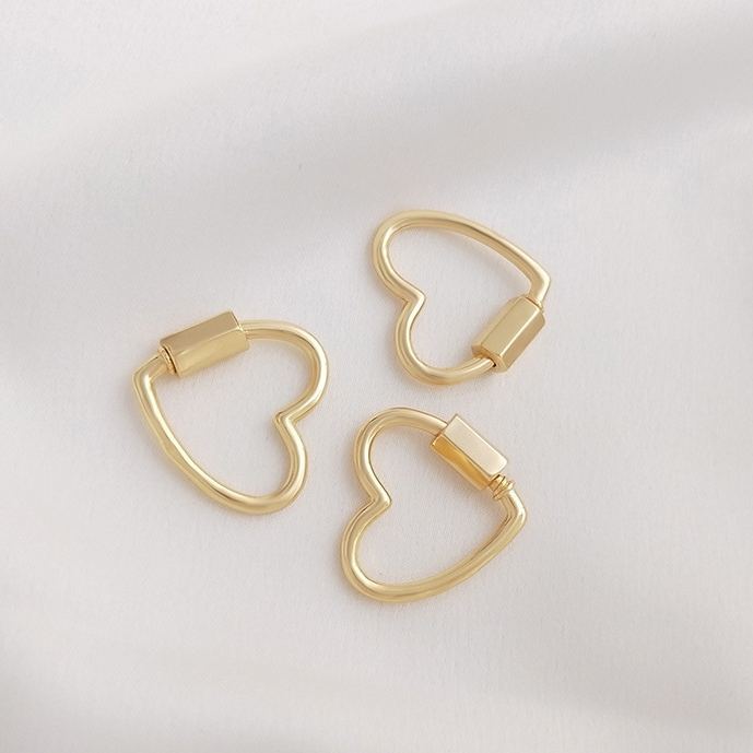 Gold Plated Brass Retractable Clasp Screw Clasp Multiple Shape DIY Jewellry Making Finding