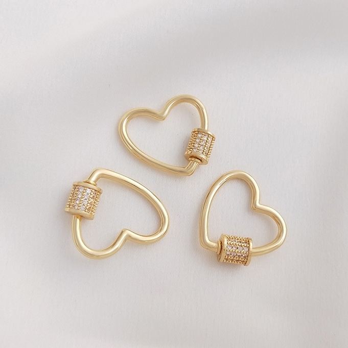 Gold Plated Brass Retractable Clasp Screw Clasp Multiple Shape DIY Jewellry Making Finding