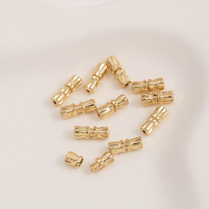 Gold Plated Brass Barrel Screw Clasp for Jewelry Making Necklace Bracelet Buckle