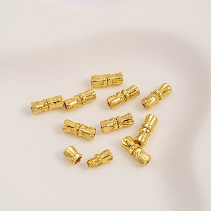Gold Plated Brass Barrel Screw Clasp for Jewelry Making Necklace Bracelet Buckle