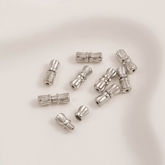 Gold Plated Brass Barrel Screw Clasp for Jewelry Making Necklace Bracelet Buckle