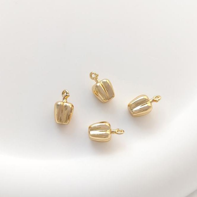 Gold Plated Pastoral Style Fruit and Vegetable Pendant Jewelry Charms for DIY