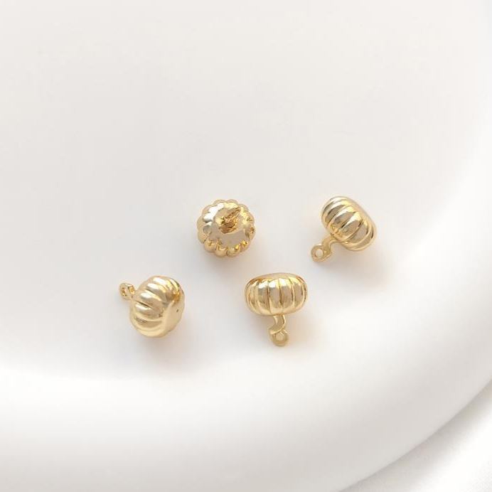 Gold Plated Pastoral Style Fruit and Vegetable Pendant Jewelry Charms for DIY