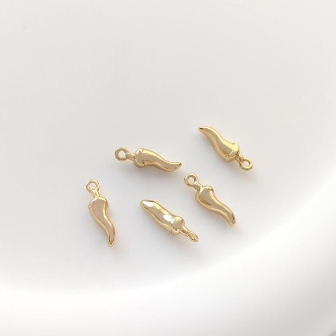 Gold Plated Pastoral Style Fruit and Vegetable Pendant Jewelry Charms for DIY