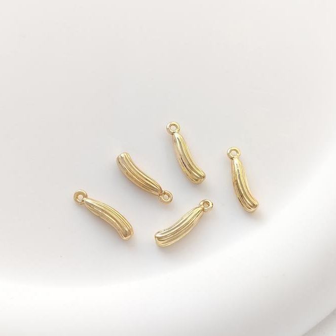 Gold Plated Pastoral Style Fruit and Vegetable Pendant Jewelry Charms for DIY