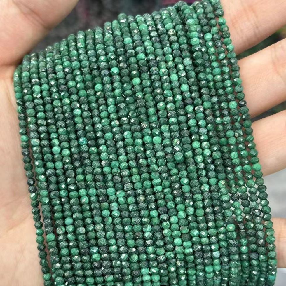 2*3mm 3*4mm Natural Gemstone Faceted Wheel Beads Strand for Jewelry DIY