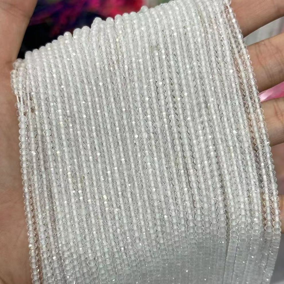 2*3mm 3*4mm Natural Gemstone Faceted Wheel Beads Strand for Jewelry DIY