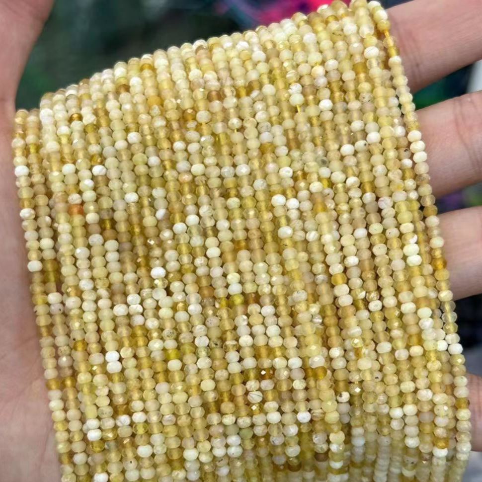 2*3mm 3*4mm Natural Gemstone Faceted Wheel Beads Strand for Jewelry DIY