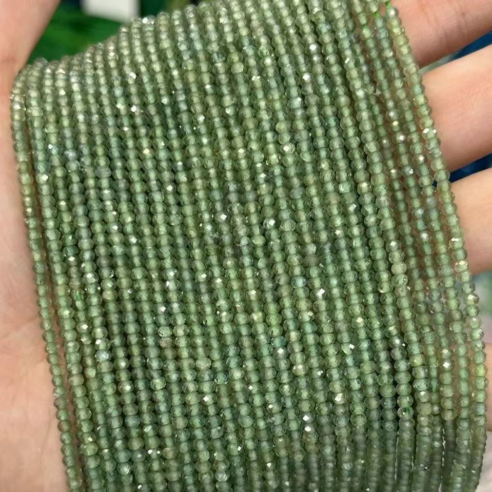 2*3mm 3*4mm Natural Gemstone Faceted Wheel Beads Strand for Jewelry DIY