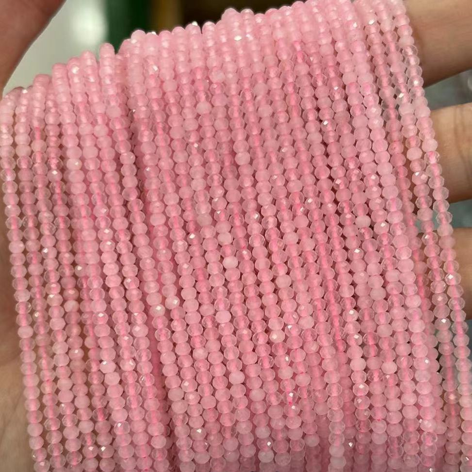 2*3mm 3*4mm Natural Gemstone Faceted Wheel Beads Strand for Jewelry DIY