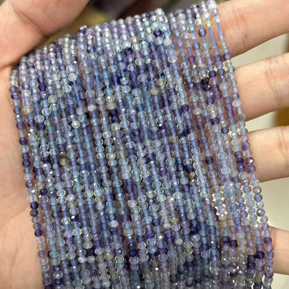 2*3mm 3*4mm Natural Gemstone Faceted Wheel Beads Strand for Jewelry DIY