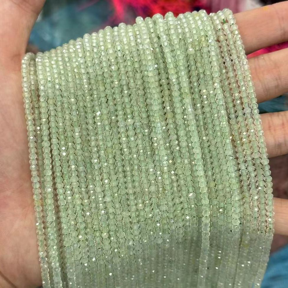 2*3mm 3*4mm Natural Gemstone Faceted Wheel Beads Strand for Jewelry DIY