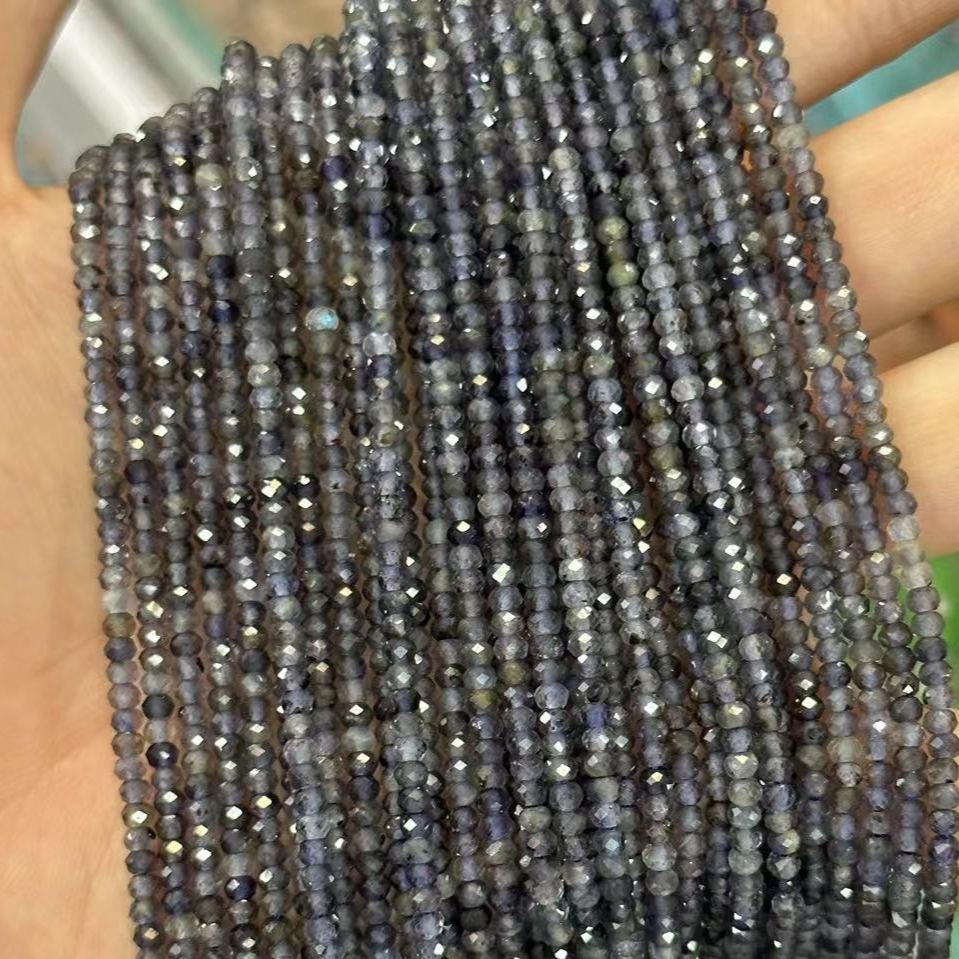2*3mm 3*4mm Natural Gemstone Faceted Wheel Beads Strand for Jewelry DIY