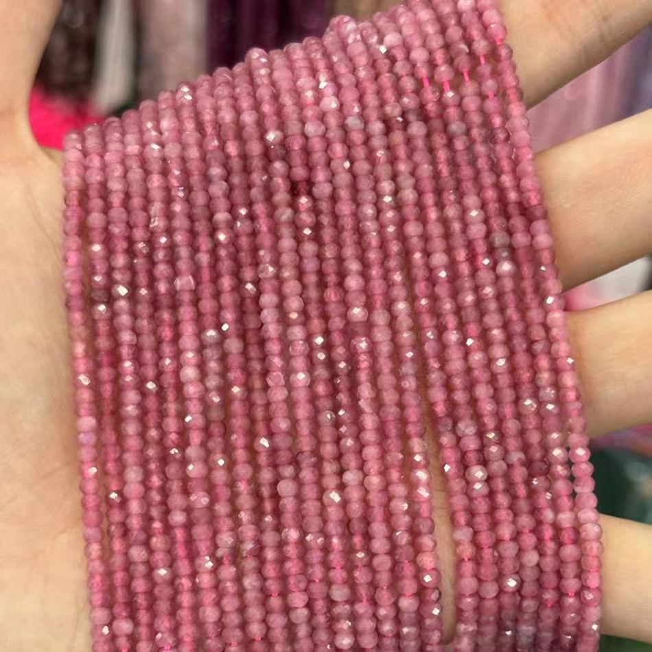 2*3mm 3*4mm Natural Gemstone Faceted Wheel Beads Strand for Jewelry DIY