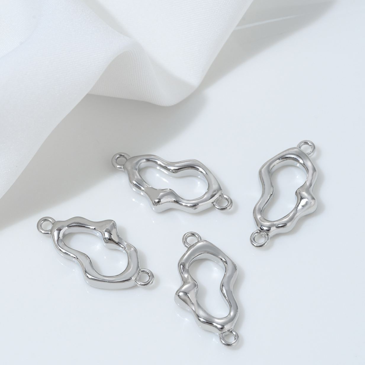 Muti-Hanging-Rings Irregular Branch Connector Accessory for Jewelry DIY