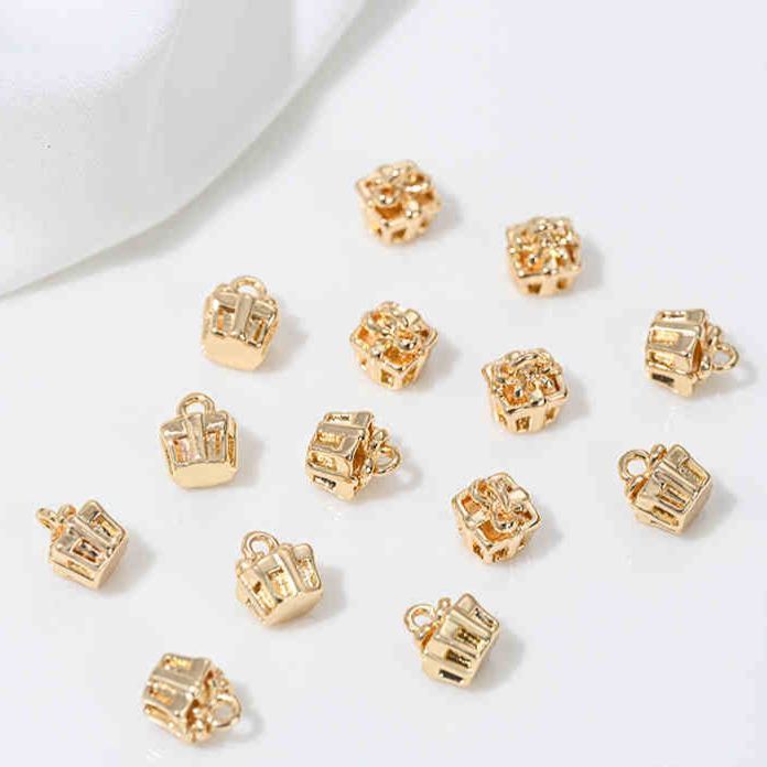 Gold Plated Cake Cookie Pendant Afternoon Tea Theme Charms for DIY