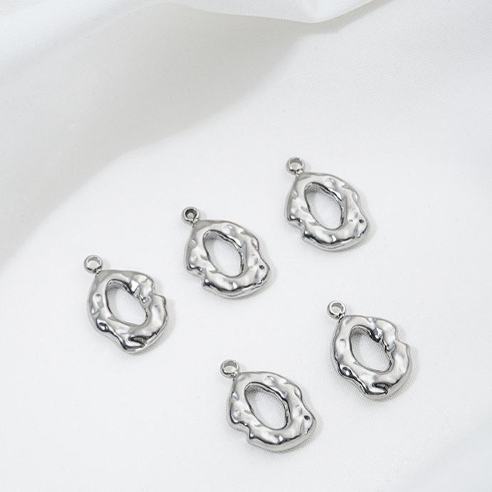 Non-Faded Geometric Titanium Steel Charms Jewelry Pendant for DIY Multiple Style