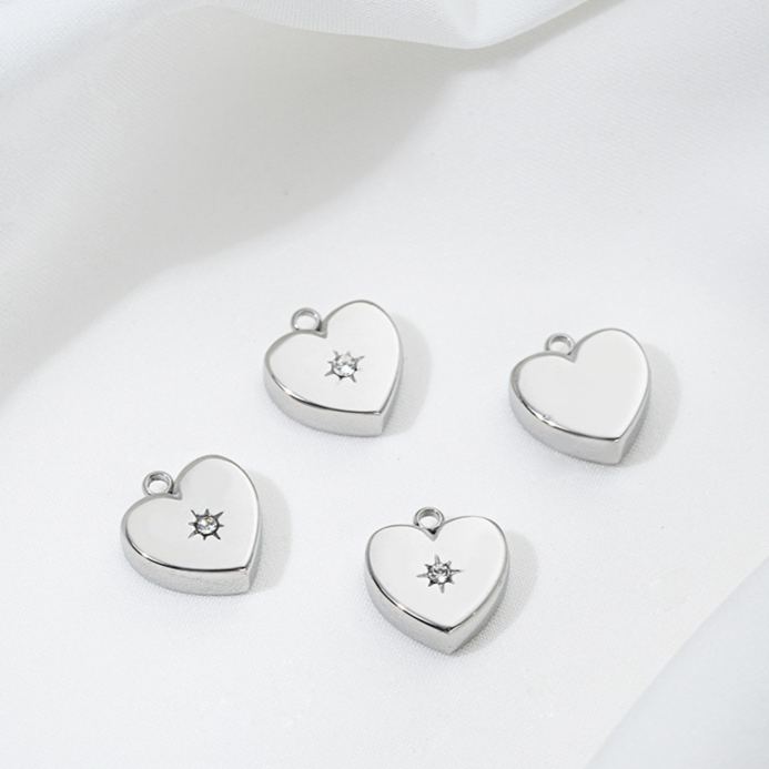 Non-Faded Geometric Titanium Steel Charms Jewelry Pendant for DIY Multiple Style