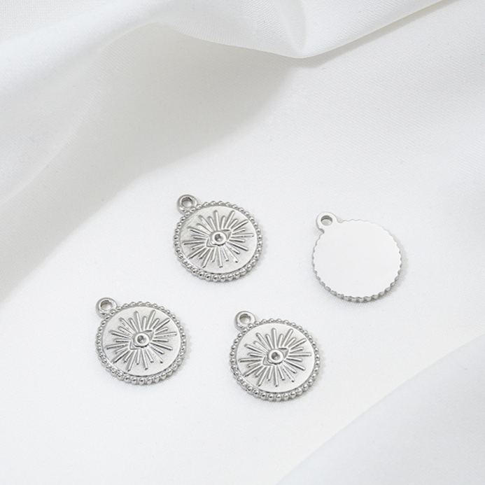 Non-Faded Geometric Titanium Steel Charms Jewelry Pendant for DIY Multiple Style