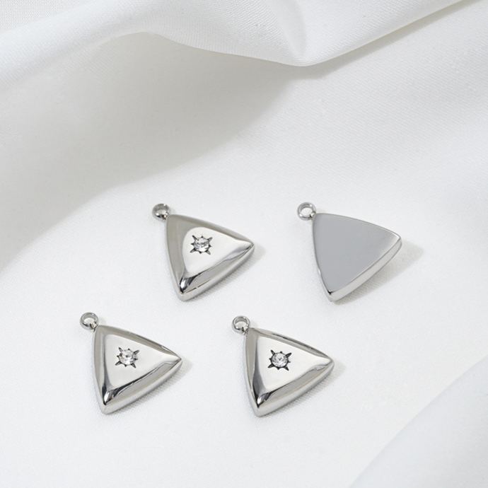 Non-Faded Geometric Titanium Steel Charms Jewelry Pendant for DIY Multiple Style