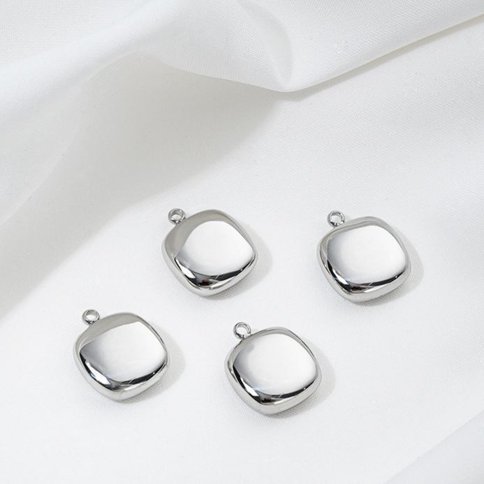 Non-Faded Geometric Titanium Steel Charms Jewelry Pendant for DIY Multiple Style