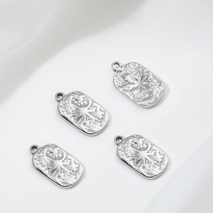 Non-Faded Geometric Titanium Steel Charms Jewelry Pendant for DIY Multiple Style