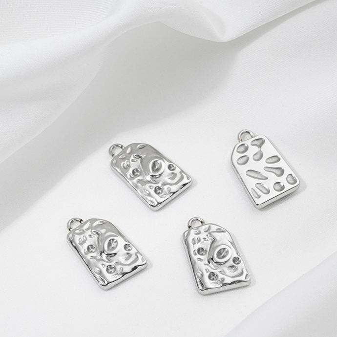 Non-Faded Geometric Titanium Steel Charms Jewelry Pendant for DIY Multiple Style