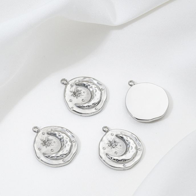 Non-Faded Geometric Titanium Steel Charms Jewelry Pendant for DIY Multiple Style