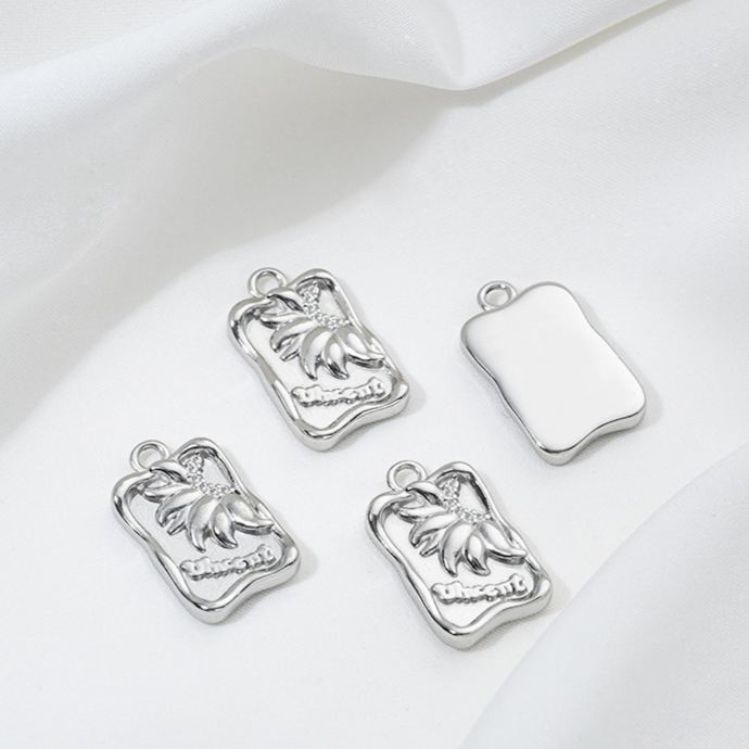 Non-Faded Geometric Titanium Steel Charms Jewelry Pendant for DIY Multiple Style