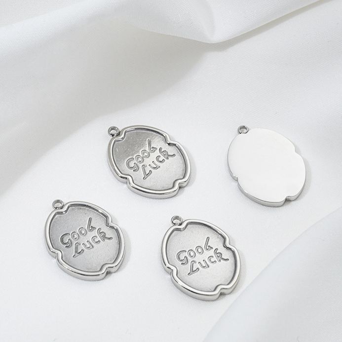 Non-Faded Geometric Titanium Steel Charms Jewelry Pendant for DIY Multiple Style