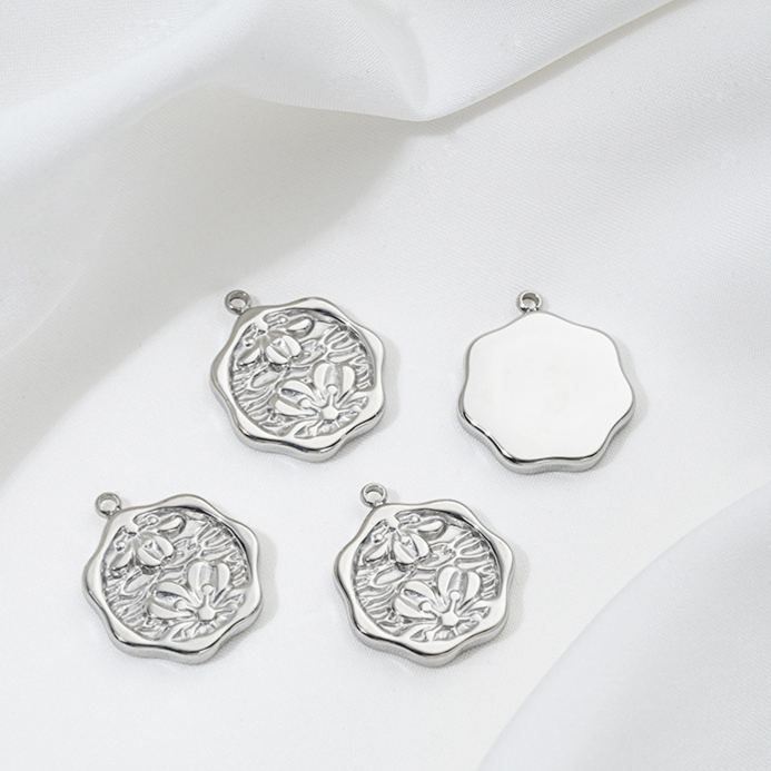 Non-Faded Geometric Titanium Steel Charms Jewelry Pendant for DIY Multiple Style