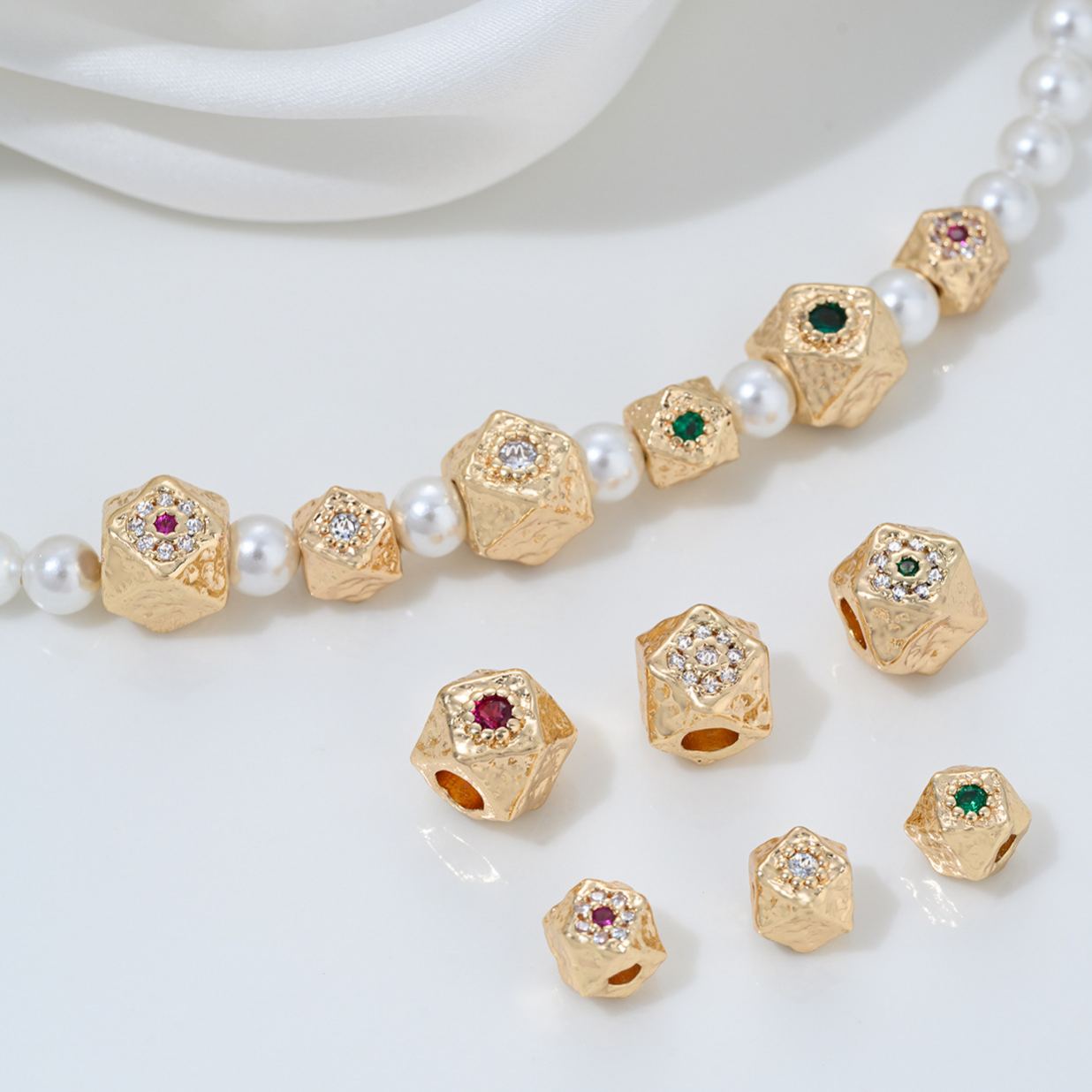 cubic zirconia inlaid 