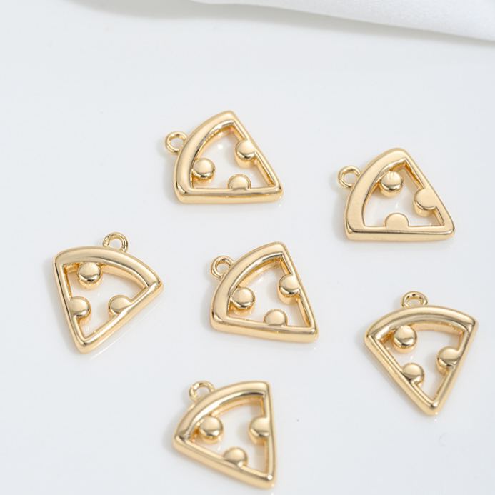 Gold Plated Cake Cookie Pendant Afternoon Tea Theme Charms for DIY