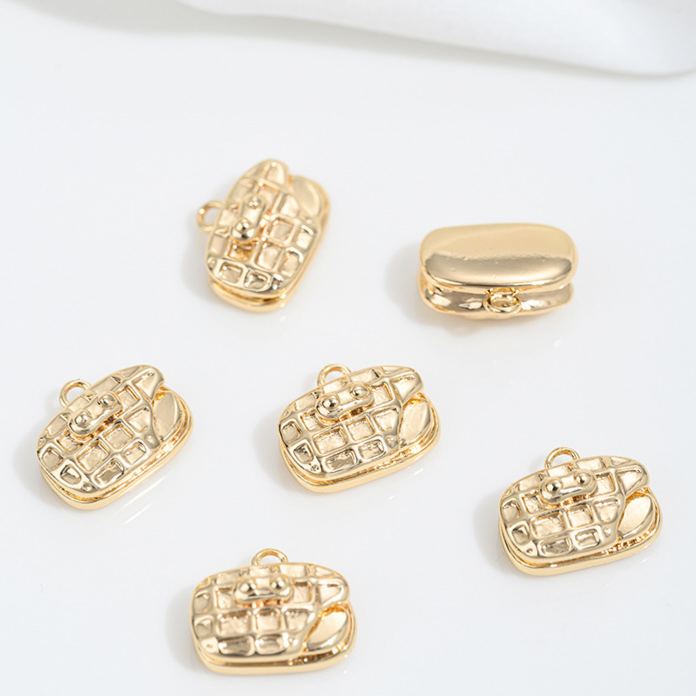 Gold Plated Cake Cookie Pendant Afternoon Tea Theme Charms for DIY