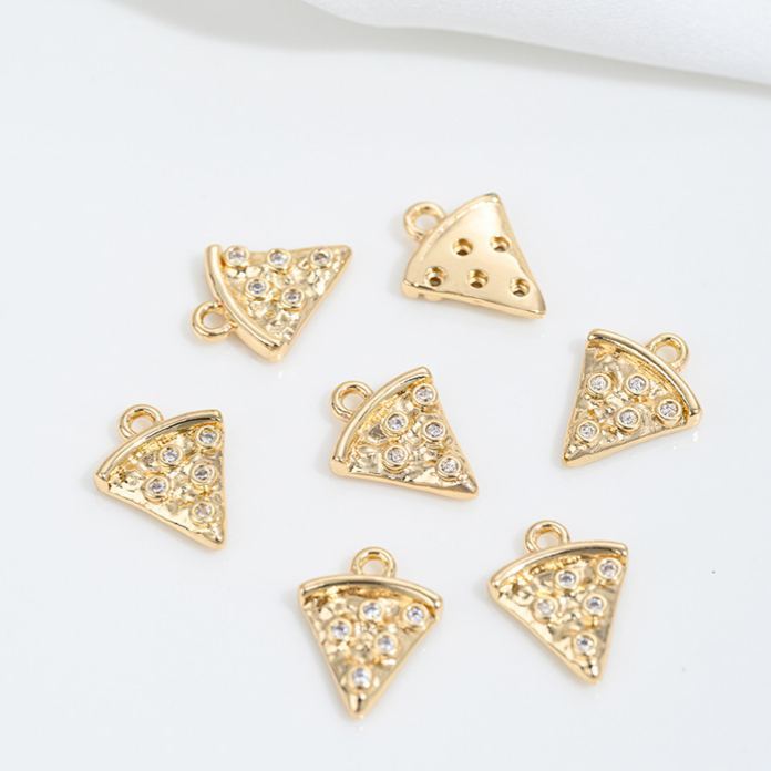 Gold Plated Cake Cookie Pendant Afternoon Tea Theme Charms for DIY