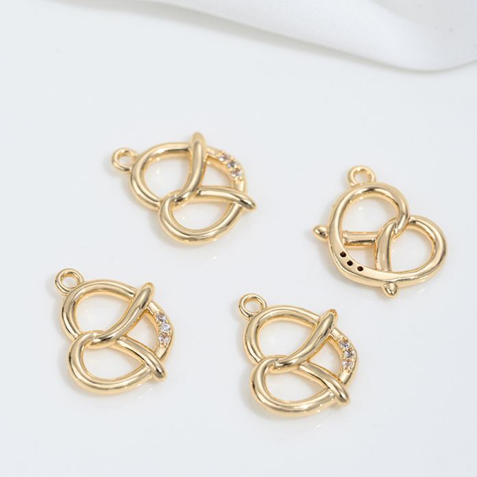 Gold Plated Cake Cookie Pendant Afternoon Tea Theme Charms for DIY