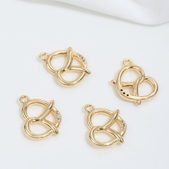 Gold Plated Cake Cookie Pendant Afternoon Tea Theme Charms for DIY