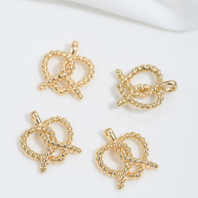Gold Plated Cake Cookie Pendant Afternoon Tea Theme Charms for DIY