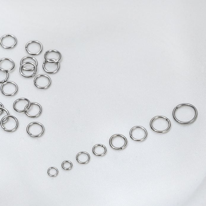 14k Gold Plated Titanium Steel High Hardness Thin Jumping Rings 100pcs