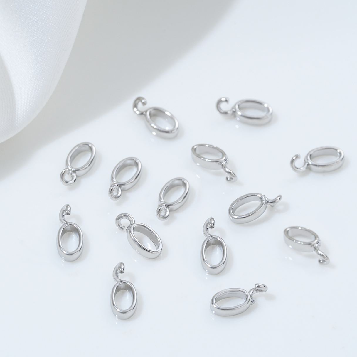 Gold Plated Spacer Beads with Hanging Ring Pendant Accessory 10PCS