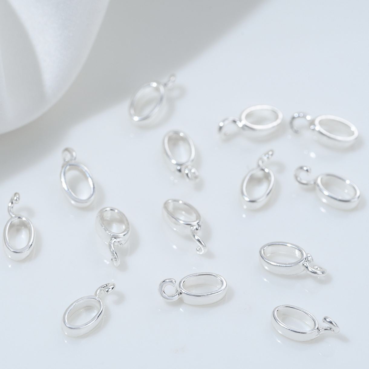 Gold Plated Spacer Beads with Hanging Ring Pendant Accessory 10PCS