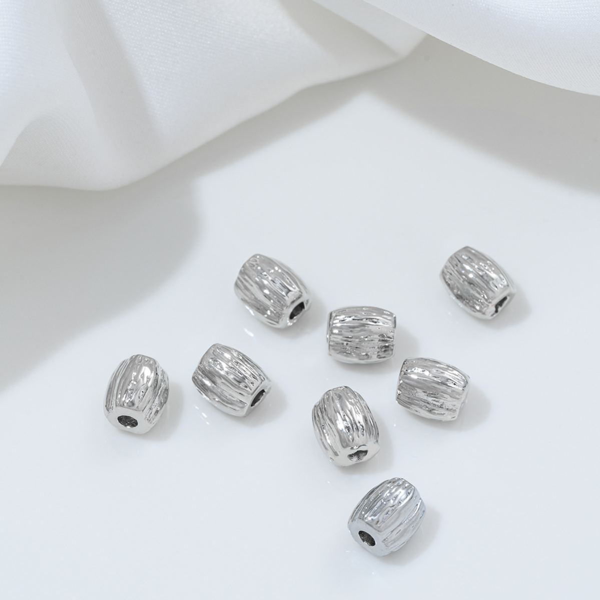 Gold Plated Cubic Zirconia Inlaid Tube Spacer Beads Connector for Jewelry DIY Multiple Style