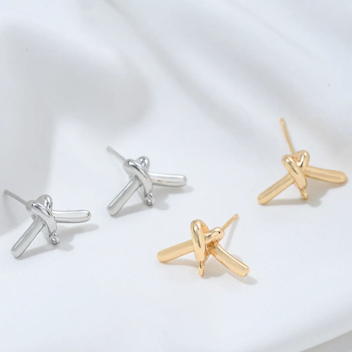 Ornamented Earrings Posts Accessory for Earrings Making