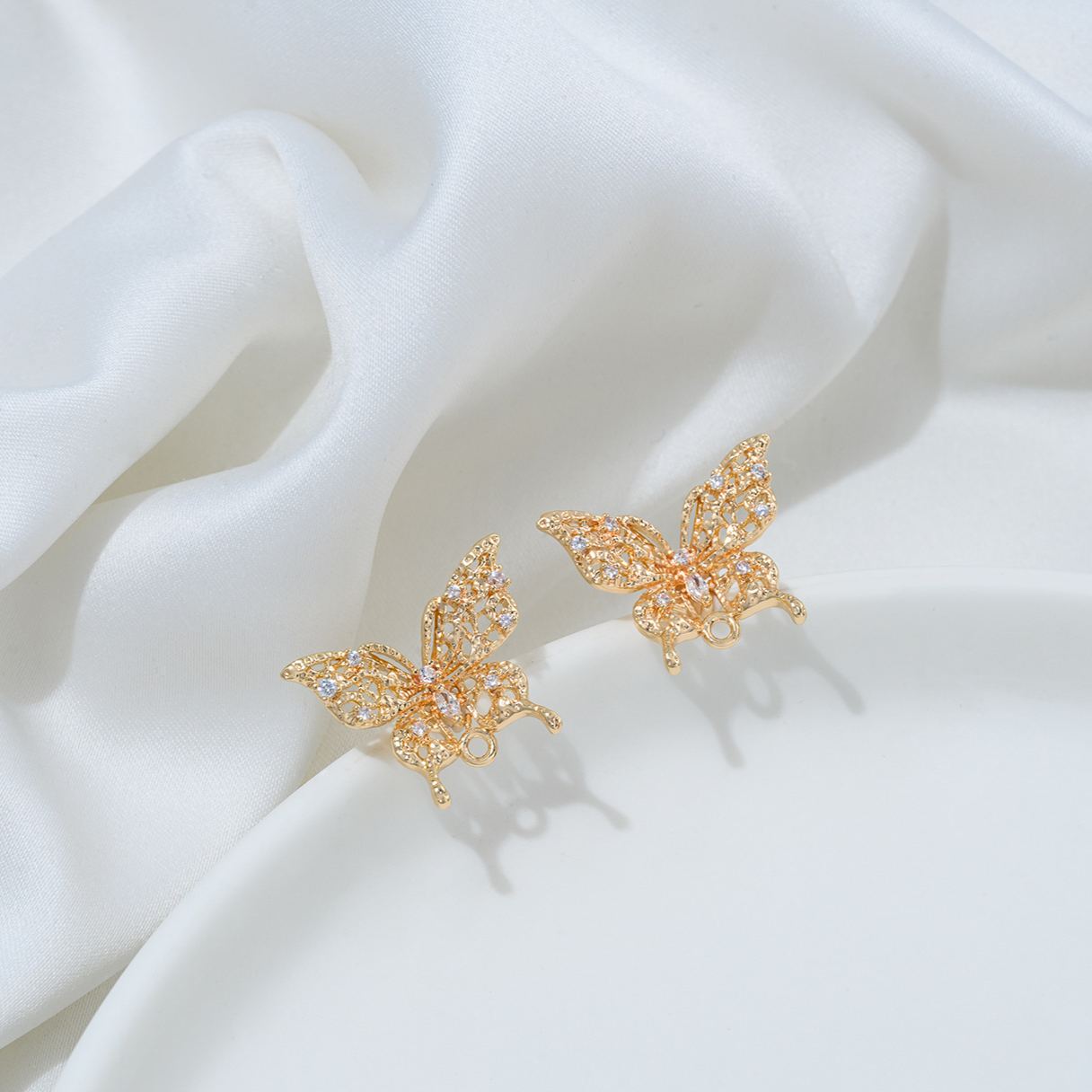 Ornamented Earrings Posts Accessory for Earrings Making