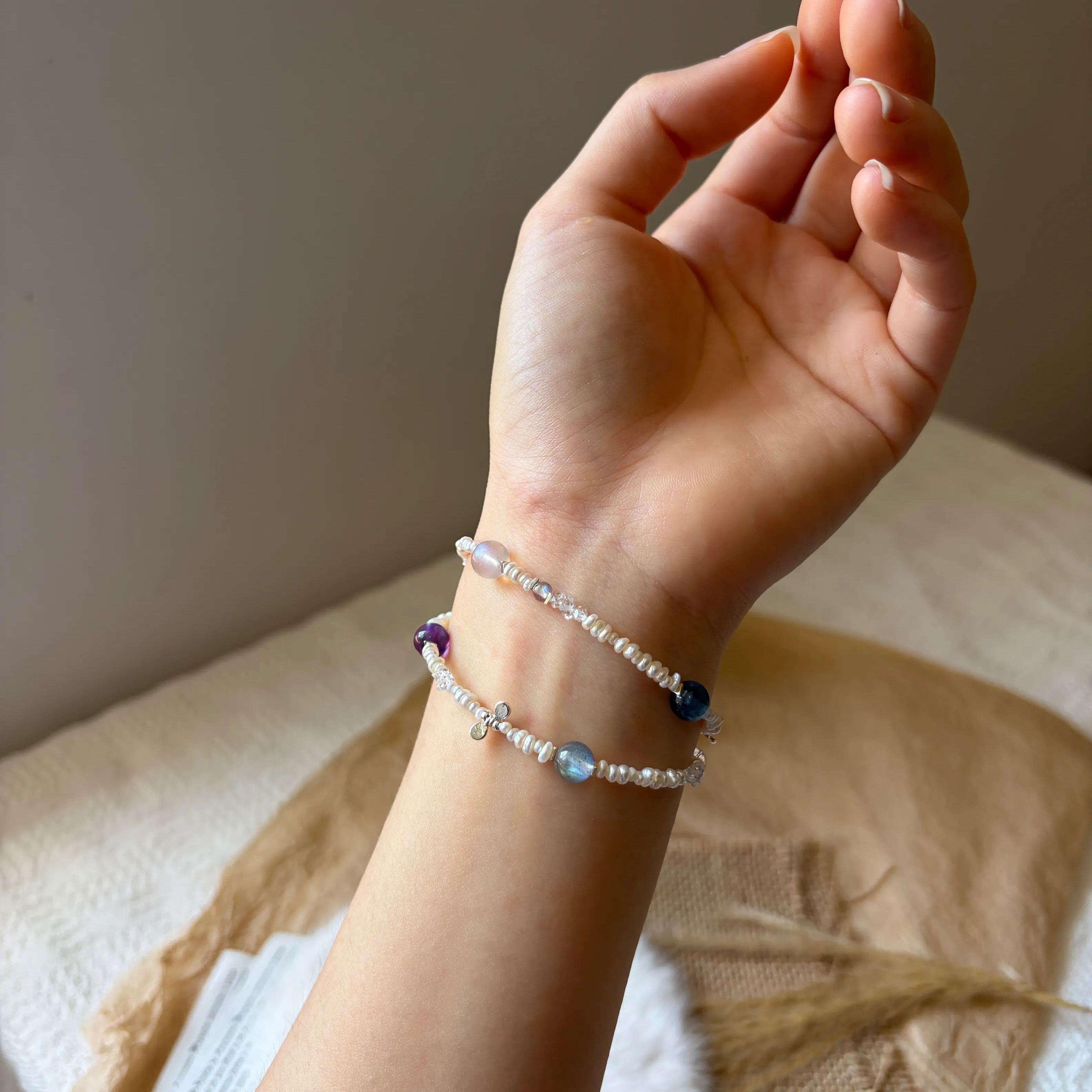 When the Planets Orbit, I Become the Universe–Multiple Gemstone Bracelet