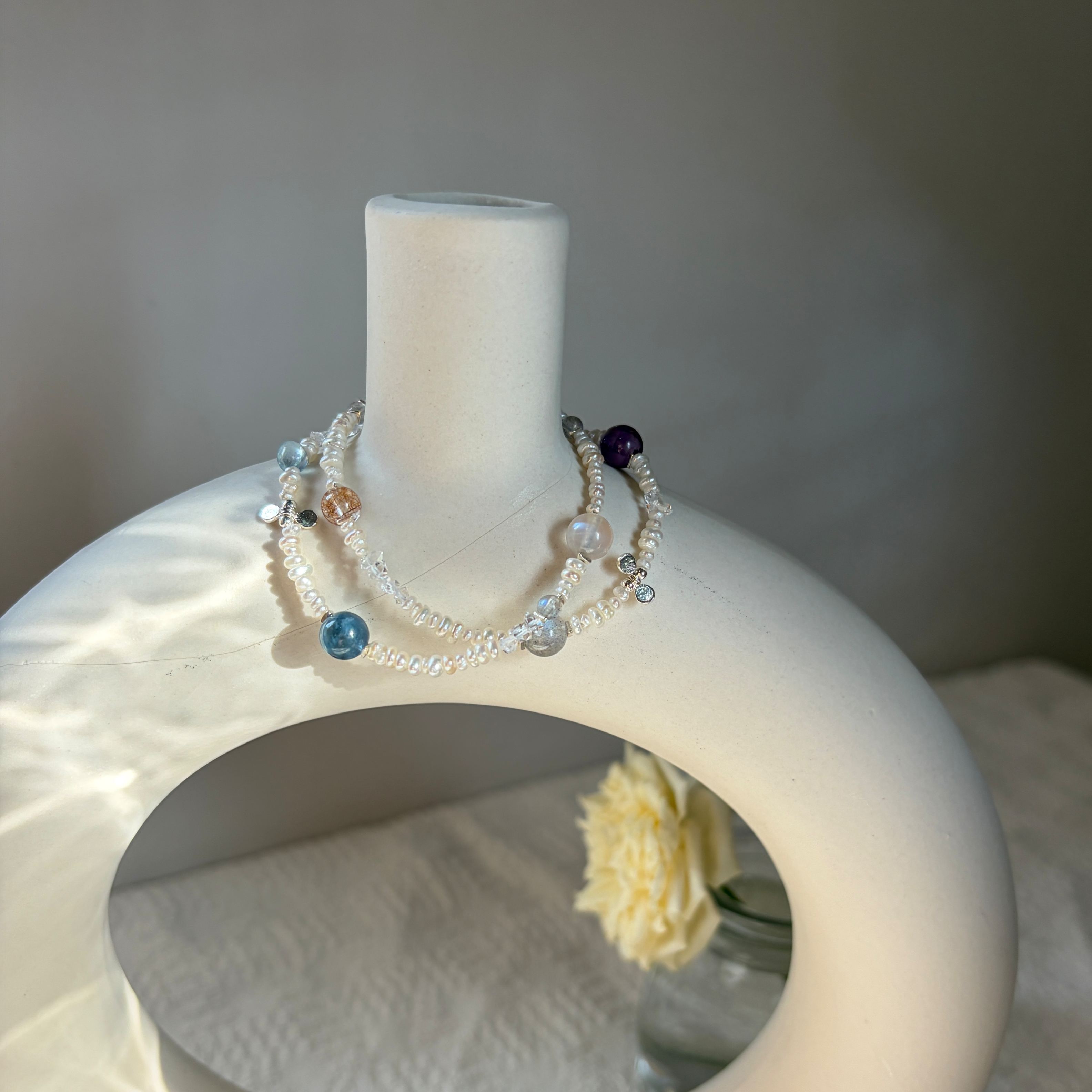 When the Planets Orbit, I Become the Universe–Multiple Gemstone Bracelet