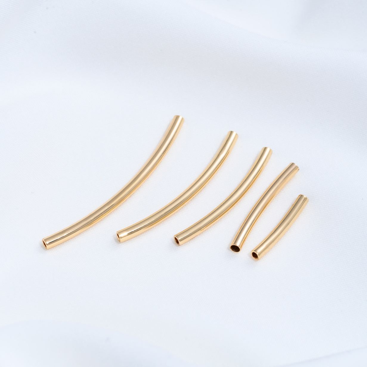 Titanium Steel Arcuate Tube Spacer Jewelry Making Accessory 10pcs